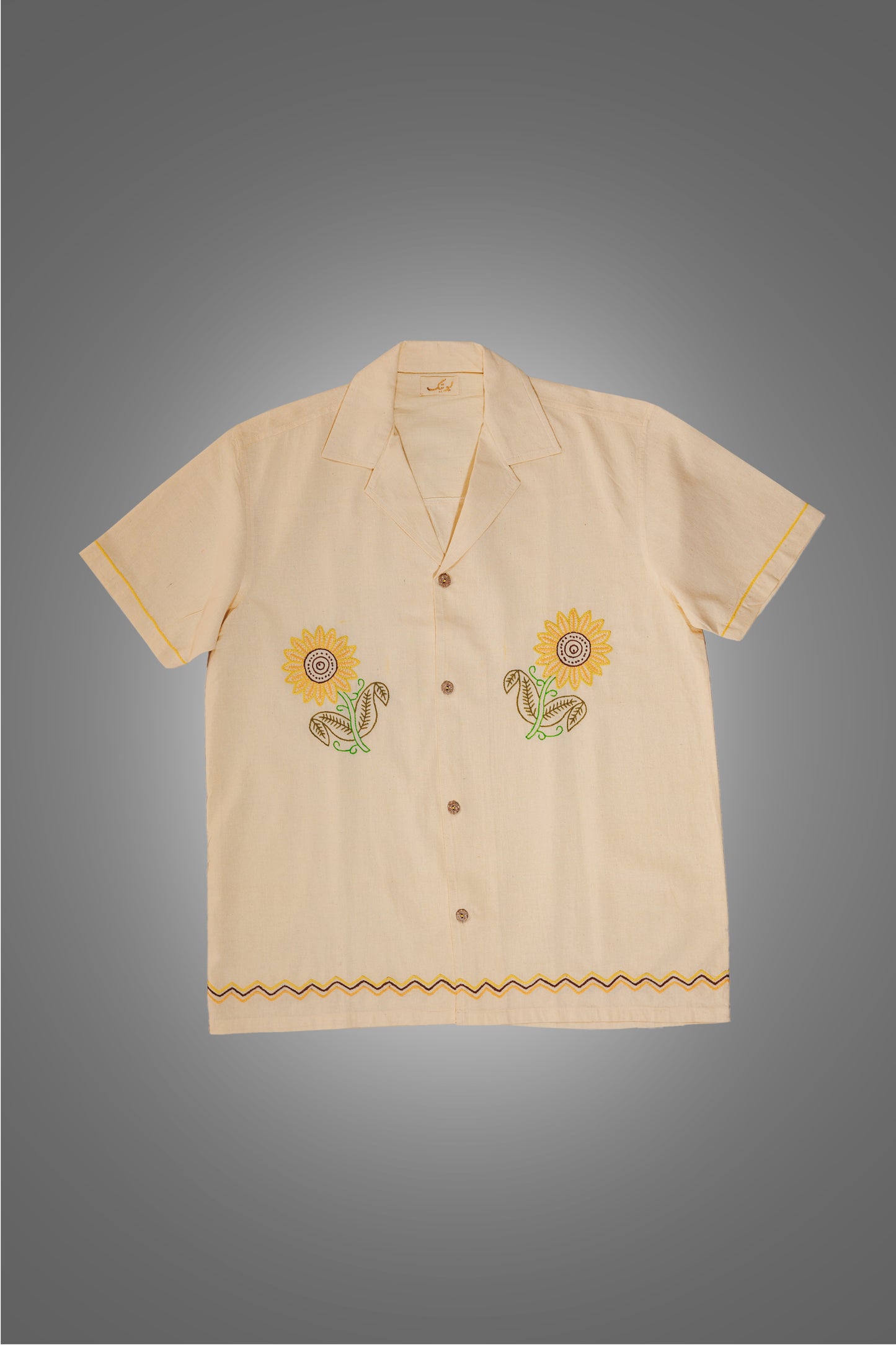 "Suraj Mukhi" Embroidered Floral Shirt